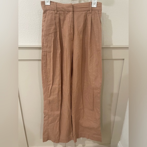 Abercrombie & Fitch Tan Matching 2 Piece Set Top and Wide Leg Pants - Picture 6 of 8